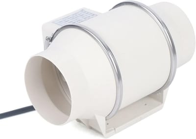 Afvoerventilator Buisventilator - Kanaal Ventilator - Lucht Afvoeren - Stil en Krachtig - Diameter 100mm - Wit