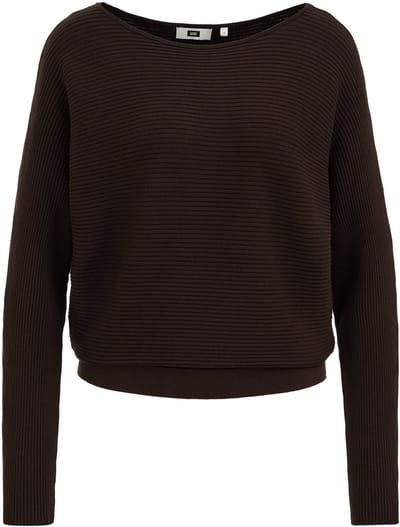 WE Fashion Dames fijngebreide trui van ribstof