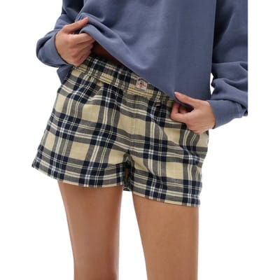 Katoenen geruite elastische short voor vrouwen Superdry