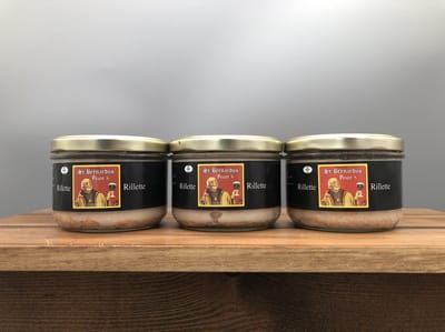 Rillettes Sint-Bernardus Prior 8 - 3 x 180g - De Veurn' Ambachtse - Set van 3 bokaaltjes van 180g - Heerlijke artisanale rillettes op smaak gebracht met het stevige Sint Bernardus Prior 8 bier.