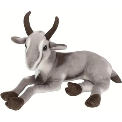 30cm Levensechte Antilope Pluche Speelgoed Zachte Opgezette Gazelle Pop Grijs Geit Pluche Huis Kamer Decoratie Cadeau 30cm wit