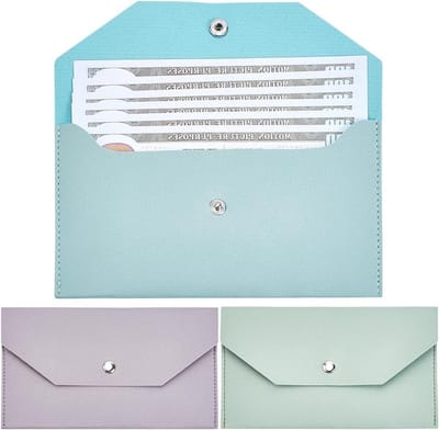 Allecto Plus - Cash Envelop Portemonnee voor Vrouwen in 3 Kleuren, Herbruikbare Budget Envelop met Waterdichte Geld Pouch
