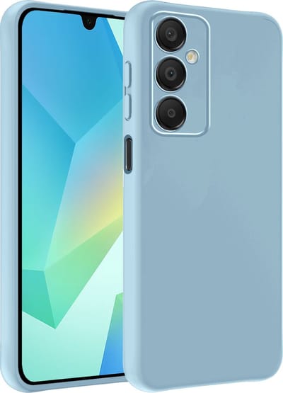 Hoesje - Geschikt voor Samsung Galaxy A16 - Sterk & Shockproof - Siliconen Case - Hoes Cover - Telefoonhoes - Lichtblauw