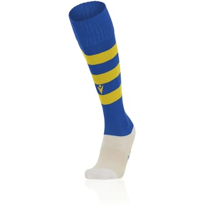 Macron Hoops Voetbalkousen - Royal / Geel | Maat: 29/34