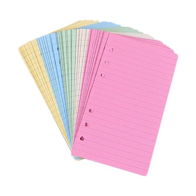 Dailygoody - A5 kleurrijke geperforeerde vullingen - Losbladig planner vulpapier - 150 vellen - Hoogwaardig papier - Geschikt voor dagelijks gebruik -