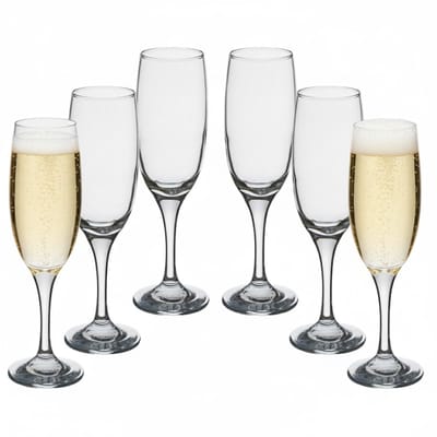 Secret de Gourmet Champagneglazen Paola - 6x stuks - prosecco/cava glazen - 120 ml