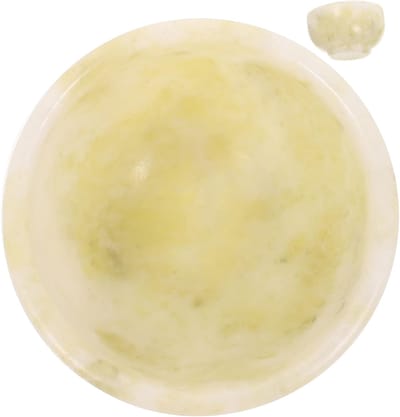 Scheerschuim Kom - Scheerkom Zeepbakje - Rijk Schuim Creëren - Natuurlijk Jade Materiaal - 5x5x3 cm - Lichtgroen