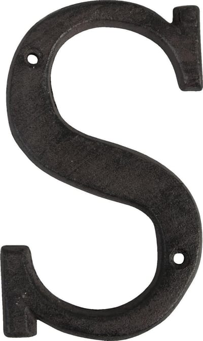 Clayre & Eef IJzeren Letter S 13 cm Bruin IJzer