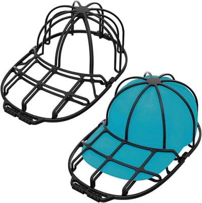Hoedenplank Wasrek - Hoedenhouder Kast - Baseball Caps Wassen - Behoudt Vorm Rand - 35cm x 22cm - Zwart