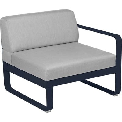 Fermob BELLEVIE Fauteuil Module rechts - 92 abyssblauw - 79 Flanelgrijs