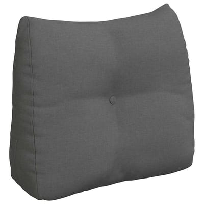 vidaXL - Rugkussen - Donkergrijs - 60 - x - 24 - x - 50 - cm - Stof