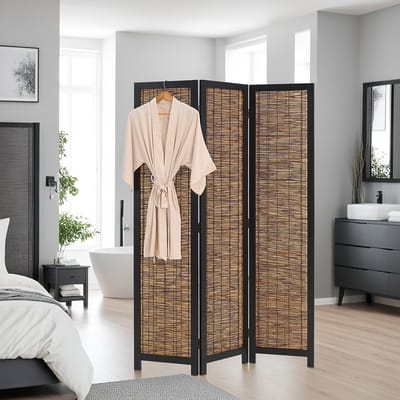 Homestyle4u Kamerscherm - 120x170 cm - Zwart - 3-delig