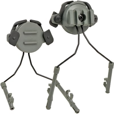 Helm Headset Rail Adapter Headset Beugel Koptelefoonhouder Stand Ondersteuning voor 19-21 mm Helmrail legergroene kleur