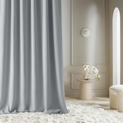 Plooiband Gordijnen - Schuifgordijnen Kamer - Woonkamer Decoratie - Dicht Geweven Stof - 180 x 280 cm - Lichtgrijs