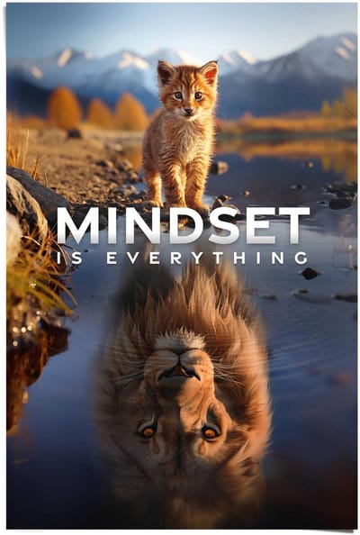 Poster Mindset is Everything - 91,5 x 61 - Papier - REINDERS
