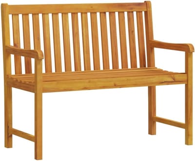 Tuinbank 110 cm Massief Hout met Rugleuning en Armleuningen Buiten