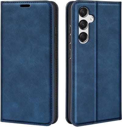 MobyDefend Hoesje - Geschikt voor Samsung Galaxy A15 - Luxe Wallet Bookcase (Magnetische Sluiting) - Blauw