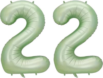Cijfer Ballonnen Ballon Cijfer 22 Verjaardag Versiering Feest Helium Ballonnen Cijferballon Folieballon Groen Xl Formaat