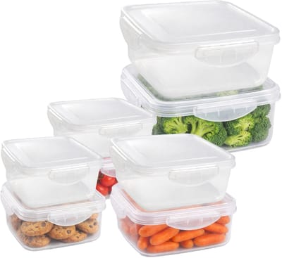 Plasticforte Vershoudbakjes set Classic - 8x stuks - vriezer en magnetron - kunststof - diverse maten - 600-800-1000-1600 ml