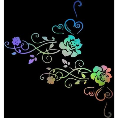 Auto Mooie Bloemen Stickers, Motorfiets Rozen Stickers, Elegantie, Auto-accessoires, Krasbedekking, Stickers Longest side30cm