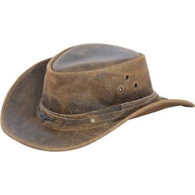 Cowboy Aussie Echte Leren Hoed Australische Tan Bruin Westerse Outback Bush Hoed