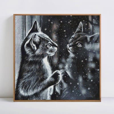 5d DIY diamant borduurwerk kat diamant schilderij volledige ronde nieuwe aankomst diamant 30x30 black