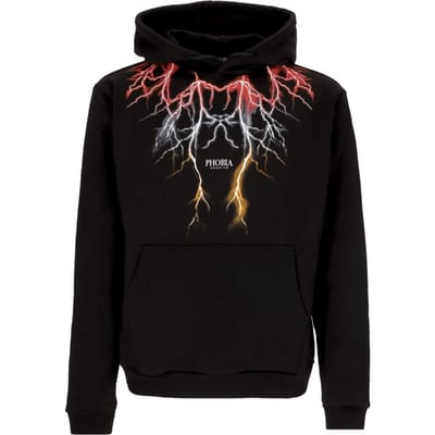 Lichtgewicht herenhoodie Lightning Hoodie Zwart/rood/grijs/oranje