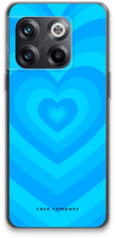 Case Company® - Hoesje geschikt voor OnePlus 10T hoesje - Hart Blauw - Soft Cover Telefoonhoesje - Bescherming aan alle Kanten en Schermrand