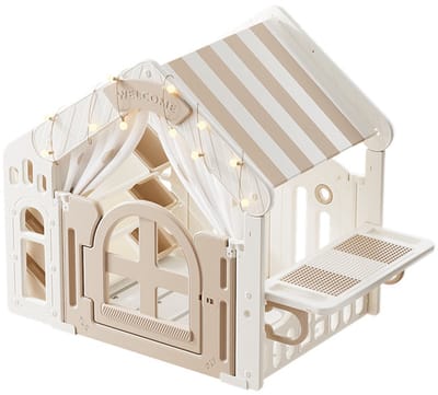 Speelhuisje voor Kinderen Beige - Kunststof - Binnen & Buiten - Peuter | Russle