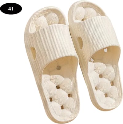 Livano Badslippers Dames & Heren - Comfortabel - Flip Flops - Sauna - Zomer - Wit - Maat 41