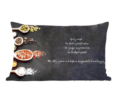 Sierkussens - Kussentjes Woonkamer - 60x40 cm - Spreuken - Opa's Recept - Quotes - Grootvader - Koken