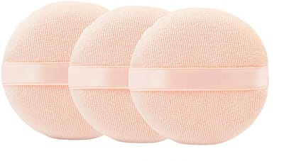 JHUBERS- Poederdonsje 8 cm - 3 Stuks - Zachte Make-up Tool - Velours - Professionele Applicatie - Rayon Lint - Make-up Spons