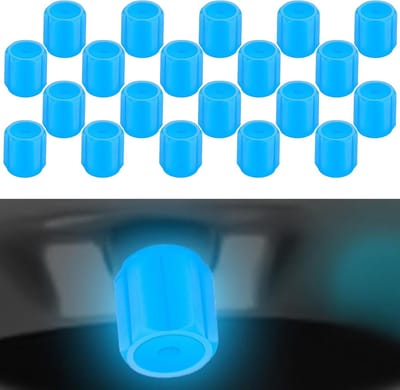 Set van 20 Luminous Ventieldoppen voor Auto Banden - Waterdicht, Duurzaam en Reflecterend