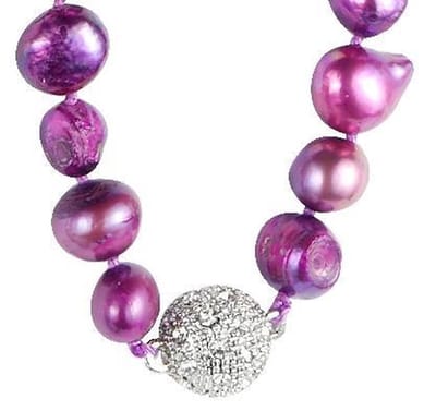 Behave - Ketting met paarse parels - Elegante moderne avondstijl