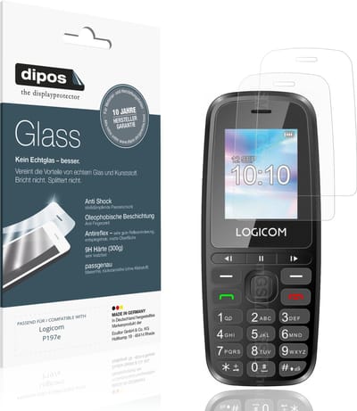 dipos – 2x Matte Pantserfolie geschikt voor Logicom P197e | 9H Screenprotector