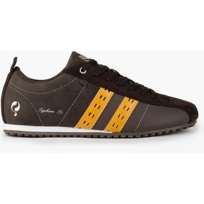 Heren Sneaker Typhoon SP - Donkerbruin/Geel