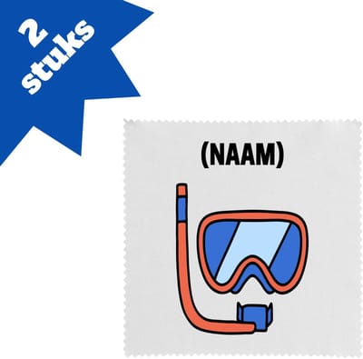 Akyol - duiken met eigen naam brillendoekjes - Zwemmen - duiker - sport - 17,8 bij 17,8 cm - 2 stuks