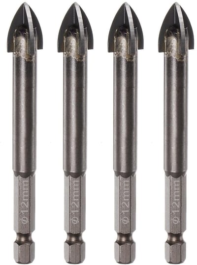 Titanium Muurboren Set - Beton Tegel Boren - Precisie Boren - Versterkte Kop - 12mm 1/4 Zeskant
