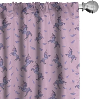 ABAKUHAUS Gordijnen – 2x75x245 cm – Microvezel – lila blauw violet
