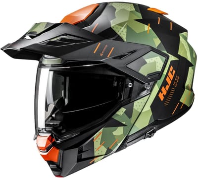 HJC i80 Roki Zwart Groen Oranje Adventure Motorhelm - Helm