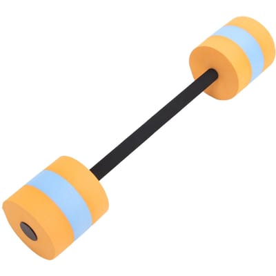 Haltères Longues pour l'Eau Caoutchouc EVA PC Antidérapant Démontable Flottant Équipement d'Haltères de Fitness pour Aérobic Aquatique orange