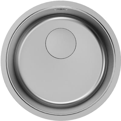 Pure.Sink Rondo RVS Ronde Spoelbak Vlakinbouw, Onderbouw en Opbouw 37 cm PRN38-02