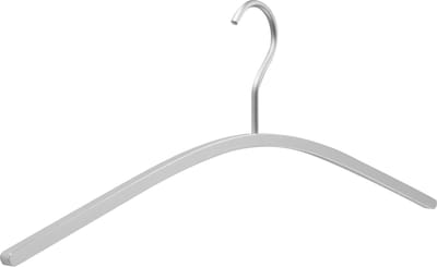[Set van 5] Luxe garderobehangers / jashangers / kledinghangers in een mooie aluminium finish en voorzien van een ronde vaste haak