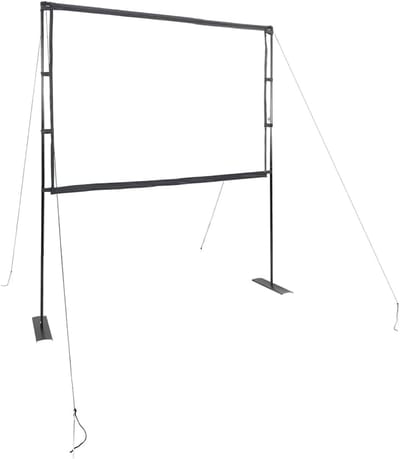 Projectiescherm met standaard - Mobiel scherm - Filmavond thuis - Matte lichtverspreiding - 100 inch - Wit