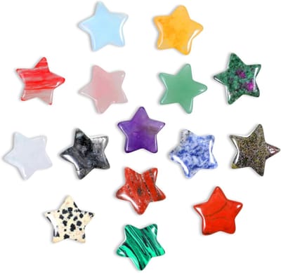 Kristallen set van 15 stuks: natuurlijke genezing met mini edelstenen, opaal stenen voor meditatie, energie en reiki balans