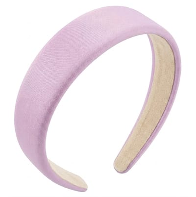 Lichtroze haarband dames – smalle kunststof diadeem met zachte stoflaag – elegante hoofdband voor dagelijks gebruik, styling en modeaccessoires