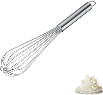 Westmark Whisk Pro – Stevige roestvrijstalen garde voor eieren, deeg en sauzen – Praktische garde voor kloppen, roeren en mixen – Zilver, 38 cm