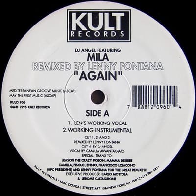 12-inch Plaat DJ ANGEL DJ ANGEL, MILA - Again KULO956 KULT 1995 US Dance & Electronica Gebruikt gray
