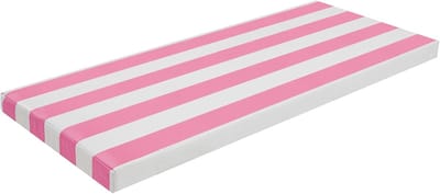 Bankkussen - Zitkussen Tuin - Buiten Ontspannen - Waterdicht en Wasbaar - 100 x 40 cm - Wit Roze