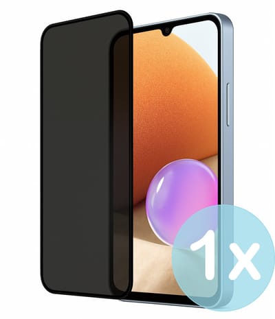 Privacy Screenprotector Geschikt voor Samsung Galaxy A32 4G – Anti-Gluren – Krasbestendig Gehard Glas 9H – Volledige Dekking – FuturiQ